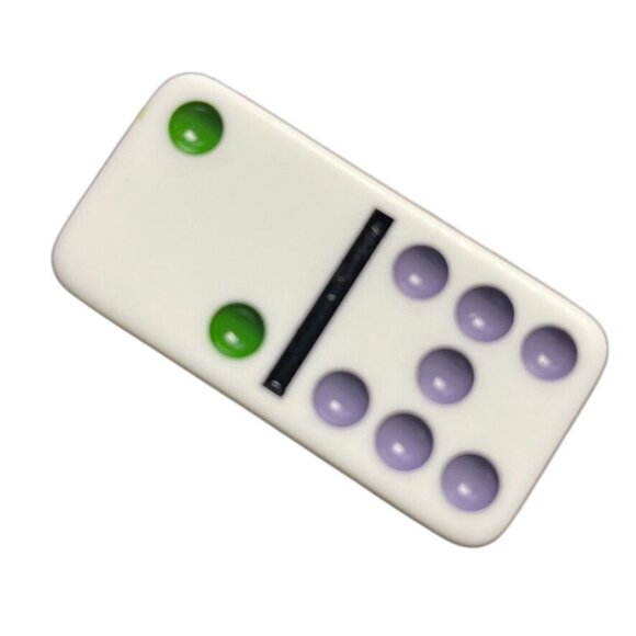 Double Twelve Dominoes Replacement Tile 2 7 Color Dot mq - Picture 2 of 3